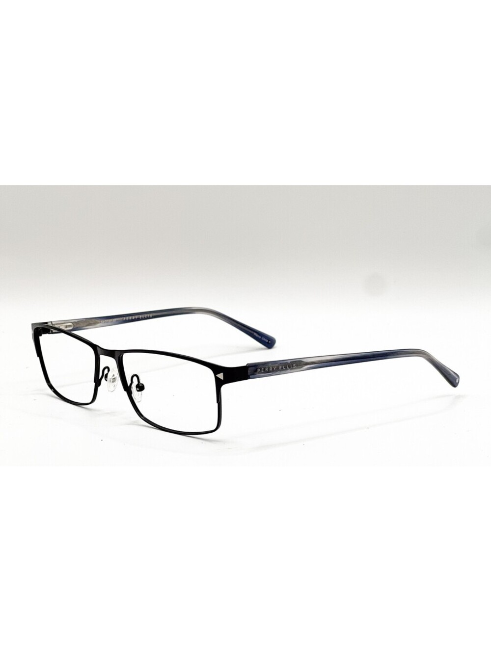 Perry Ellis Pe 347-2 Black Rectangle Authentic Eyeglass Frames 54-16